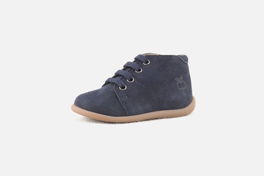 Girls Pom d'Api | Pom D'Api - Stand Up Marine Lace-Up Boots On Labotte