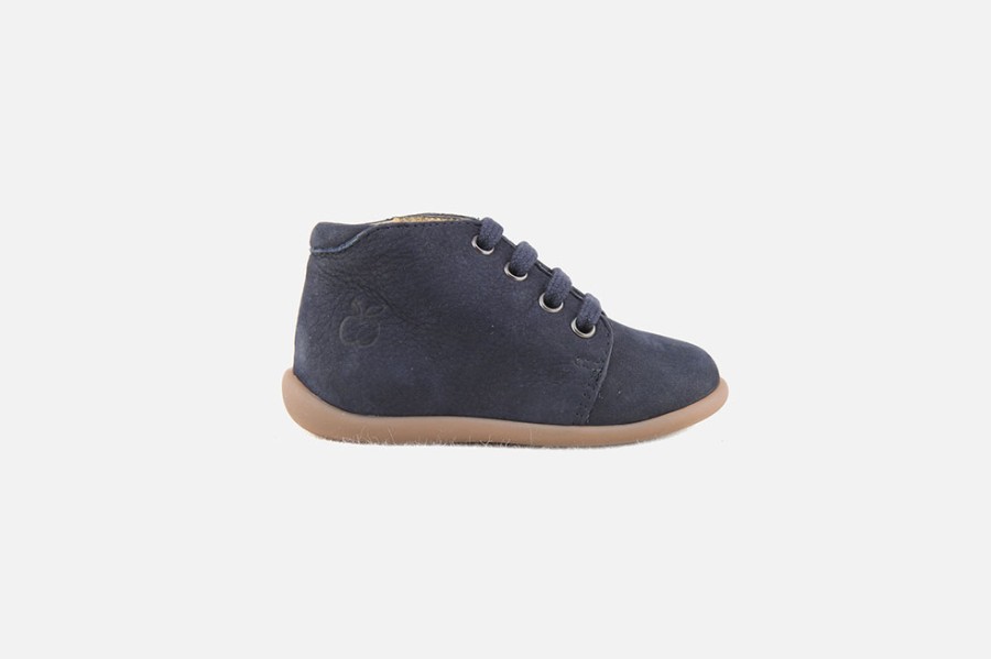 Girls Pom d'Api | Pom D'Api - Stand Up Marine Lace-Up Boots On Labotte