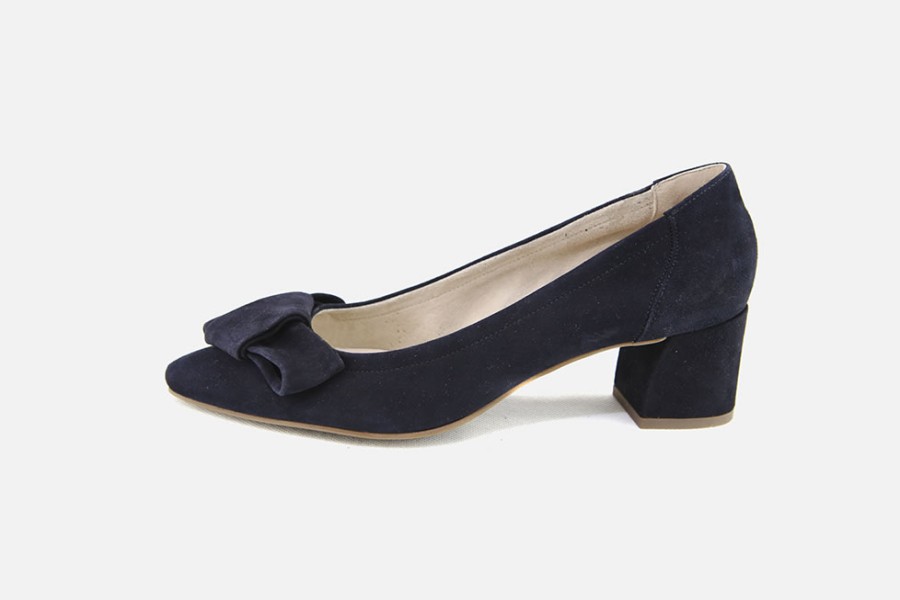 Women Paul Green | Paul Green - Perceneige D Bleu Pumps On Labotte