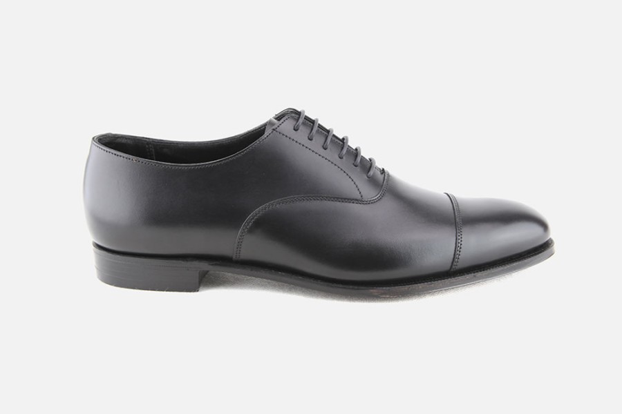 Men Crockett & Jones | Crockett & Jones - Lonsdale Black Oxfords On Labotte