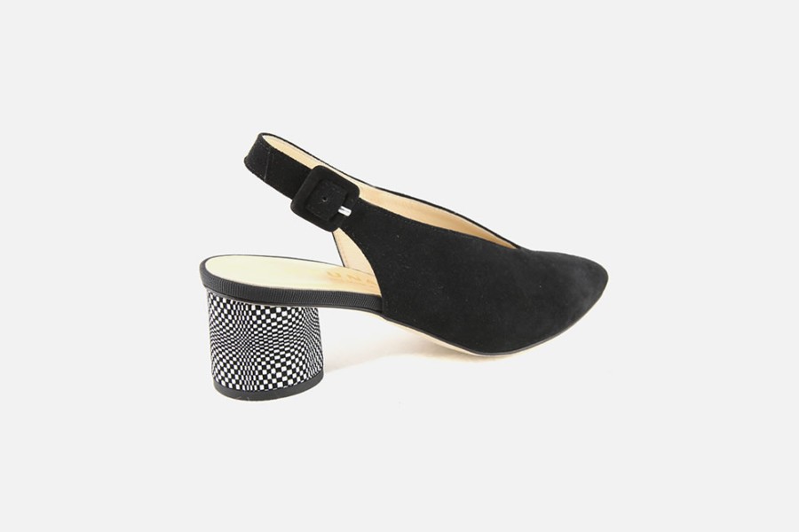 Women Brunate | Brunate - Bastide Daim Noir Pumps On Labotte