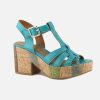 Women Alpe | Alpe - Aplato Turquoise Sandals On Labotte