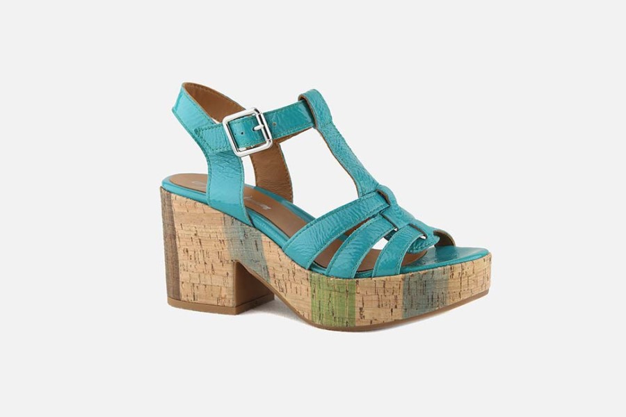 Women Alpe | Alpe - Aplato Turquoise Sandals On Labotte