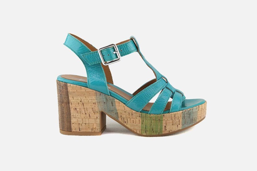 Women Alpe | Alpe - Aplato Turquoise Sandals On Labotte