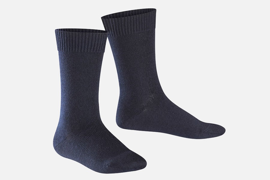 Girls Falke | Falke - Comfort Wool Marine Socks On Labotte