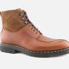 Men Heschung | Heschung - Ginkgo Cognac Havanne Lace-Up Boots On Labotte