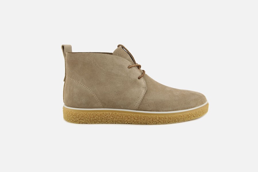 Men Ecco | Ecco - Crepe Tray Chukka Sand Lace-Up Boots On Labotte