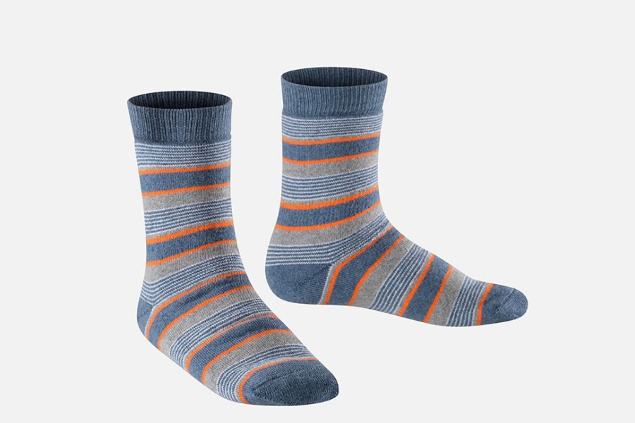 Girls Falke | Falke - Catspad Stripes Denim Slippers-Socks On Labotte