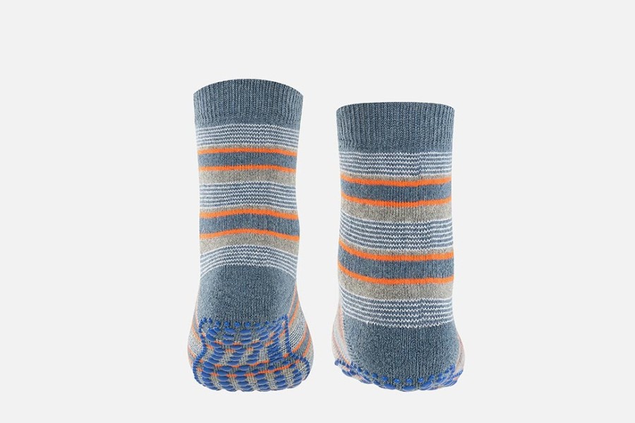 Girls Falke | Falke - Catspad Stripes Denim Slippers-Socks On Labotte