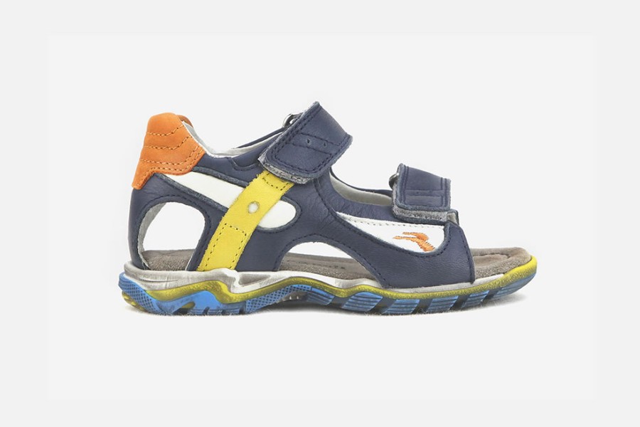 Boys Romagnoli | Romagnoli - Nicosie Bleu Soleil Sandals On Labotte