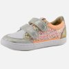 Girls Shoo Pom | Shoo Pom - Play Co Scratch Glitter Corail Velcro Shoes On Labotte