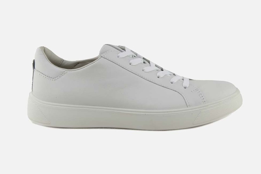 Men Ecco | Ecco - Street Tray Lisse Blanc Man Sneakers On Labotte