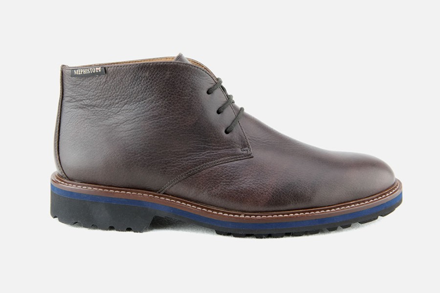Men Mephisto | Mephisto - Berto Brown Lace-Up Boots On Labotte