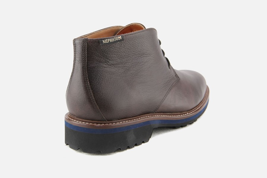 Men Mephisto | Mephisto - Berto Brown Lace-Up Boots On Labotte