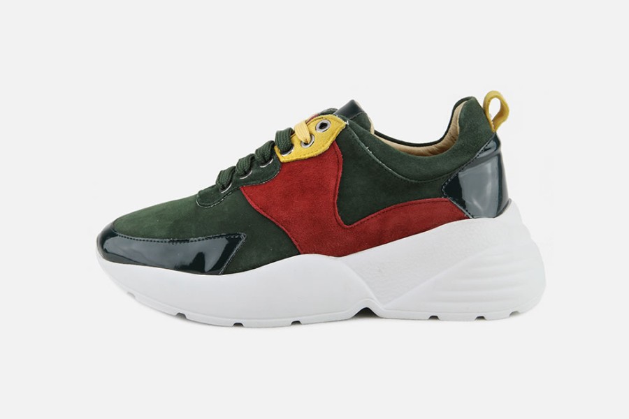 Women Cycleur de Luxe | Cycleur De Luxe - Trikie Green Rust Sneakers On Labotte