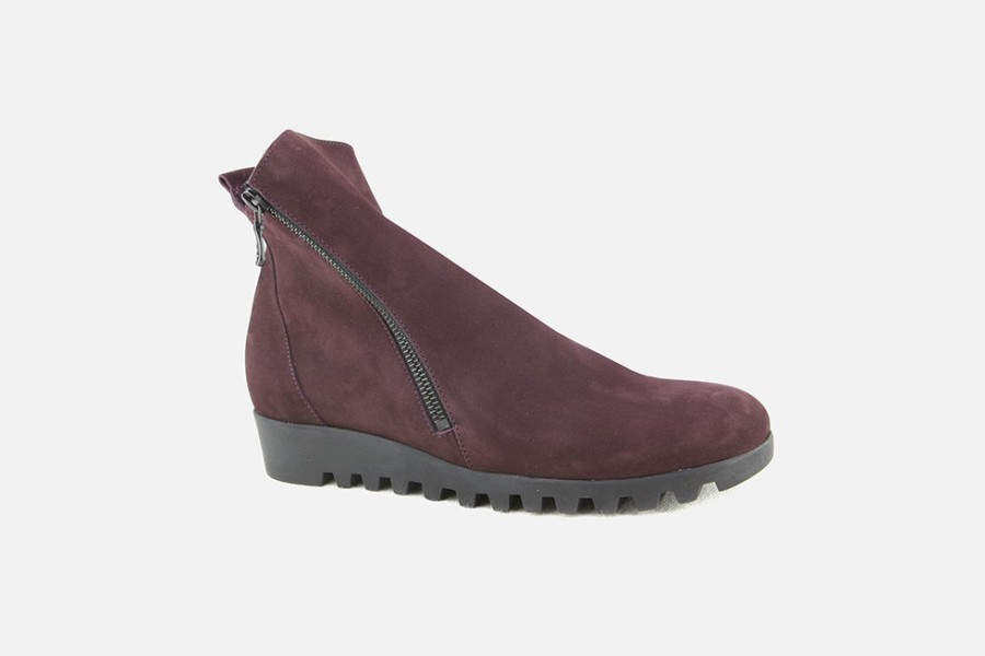 Women Arche | Arche - Lomage Bordeaux Ankle Boots On Labotte