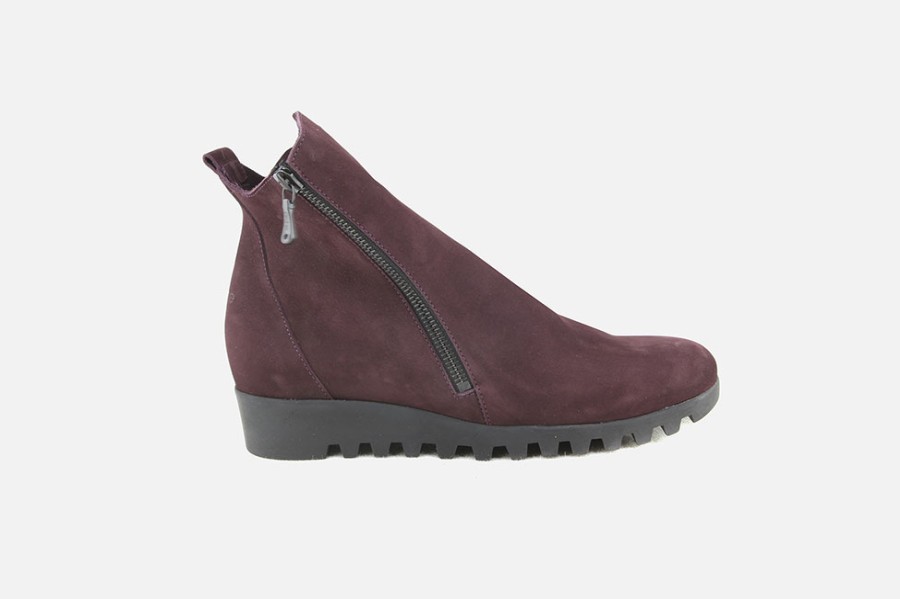 Women Arche | Arche - Lomage Bordeaux Ankle Boots On Labotte