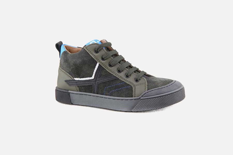 Boys Romagnoli | Romagnoli - Martin Kaki Lace-Up Boots On Labotte
