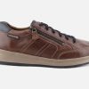 Men Mephisto | Mephisto - Lisandro Zip Chestnut Sneakers On Labotte