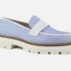 Women Rosana | Rosana - Stuttgart Ciel Et Blanc Loafers On Labotte