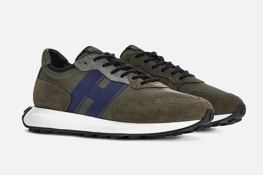 Men Hogan | Hogan - Hogan H601 Jungle Blue Sneakers On Labotte