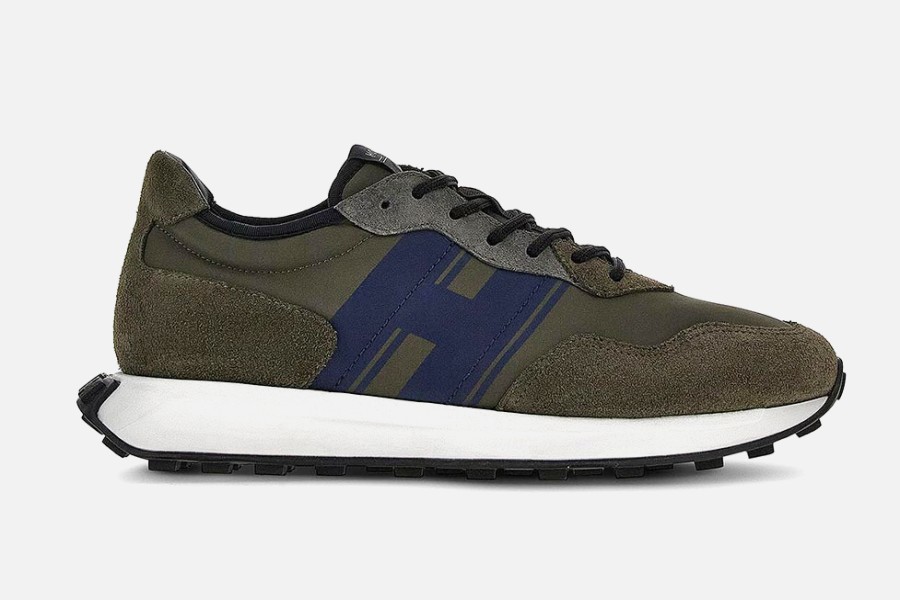 Men Hogan | Hogan - Hogan H601 Jungle Blue Sneakers On Labotte