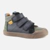 Boys Bellamy | Bellamy - Viking Scratch Kaki Noir Velcro Shoes On Labotte
