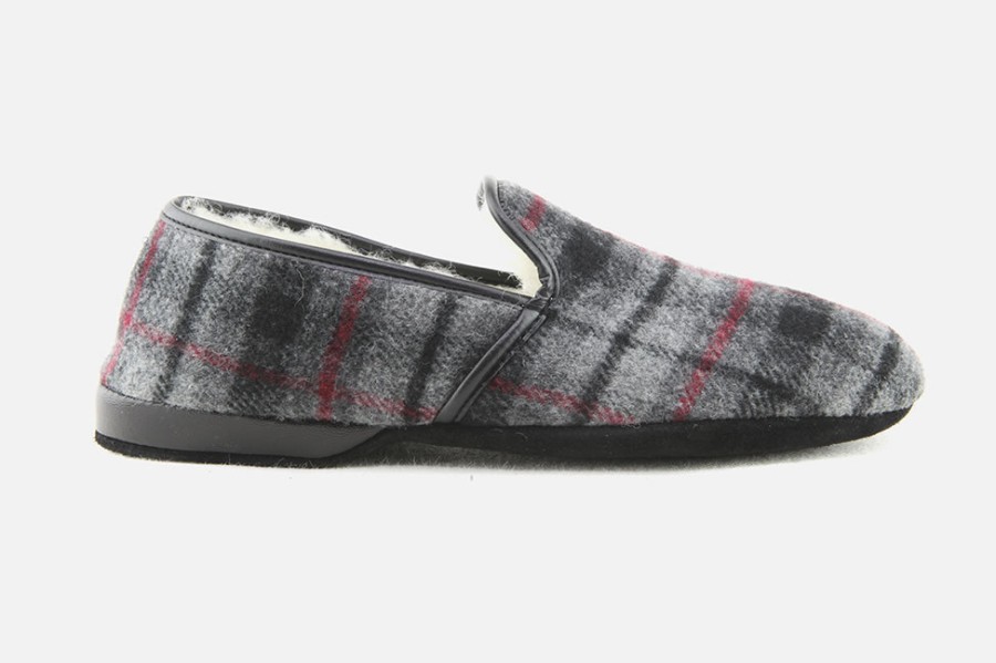 Men Erel | Erel - Gaetan Carreaux Gris Low Slippers On Labotte