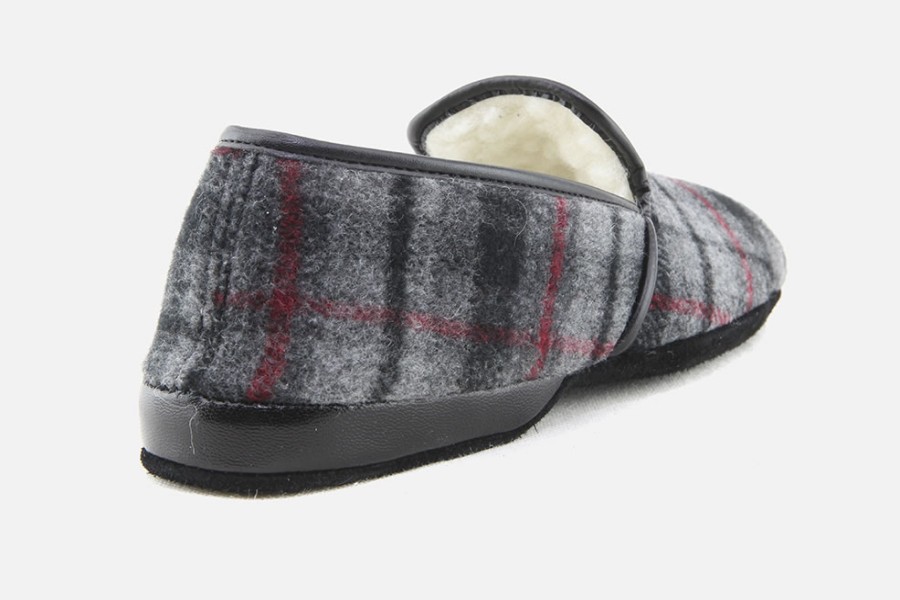 Men Erel | Erel - Gaetan Carreaux Gris Low Slippers On Labotte