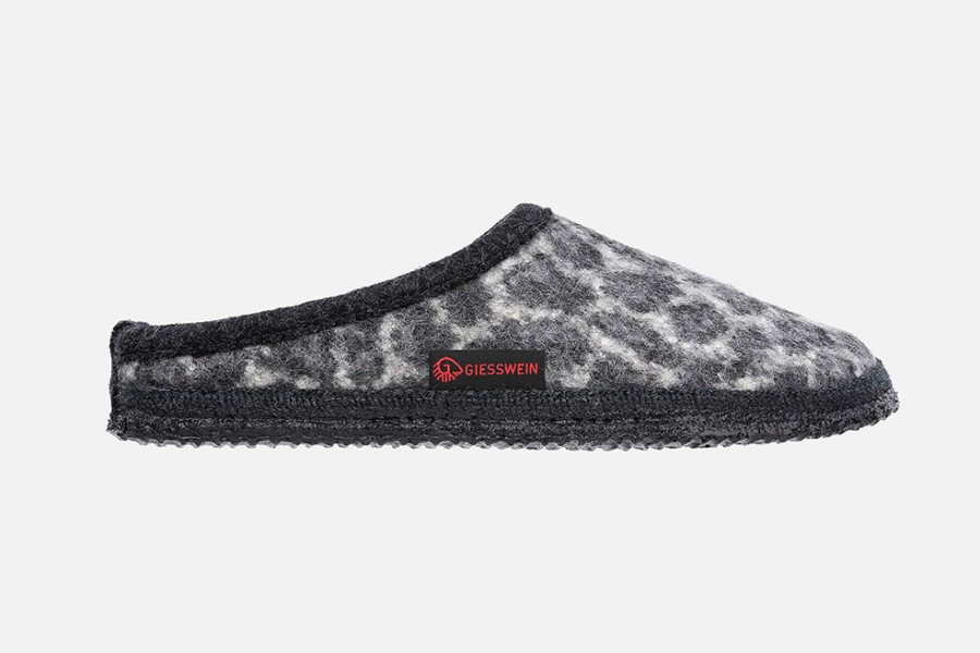 Women Giesswein | Giesswein - Cheeta Grey Low Slippers On Labotte