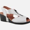 Women Hirica | Hirica - Flore Zip Nacre Sandals On Labotte