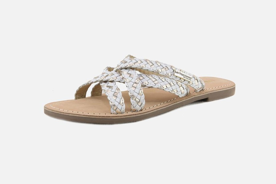 Women Les Tropéziennes par M Belarbi | Les Tropeziennes Par M Belarbi - Diamseo Blanc Et Or Sandals On Labotte