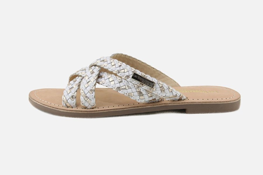 Women Les Tropéziennes par M Belarbi | Les Tropeziennes Par M Belarbi - Diamseo Blanc Et Or Sandals On Labotte