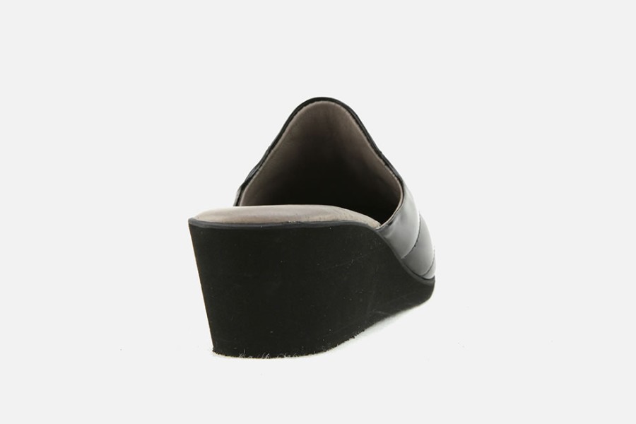 Women Heller | Heller - Sunny Vernis Noir Low Slippers On Labotte