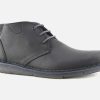 Men Fluchos | Fluchos - Alfa Mid Noir Lace-Up Boots On Labotte