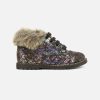Girls Little Mary | Little Mary - Chinchilla Cola Multi Lace-Up Boots On Labotte