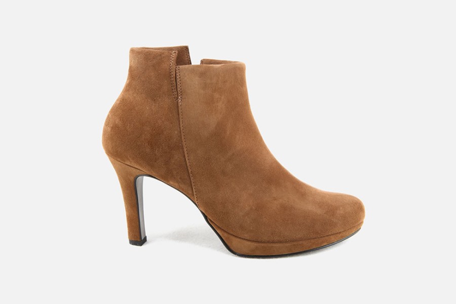 Women Paul Green | Paul Green - Perris D Caramel Ankle Boots On Labotte