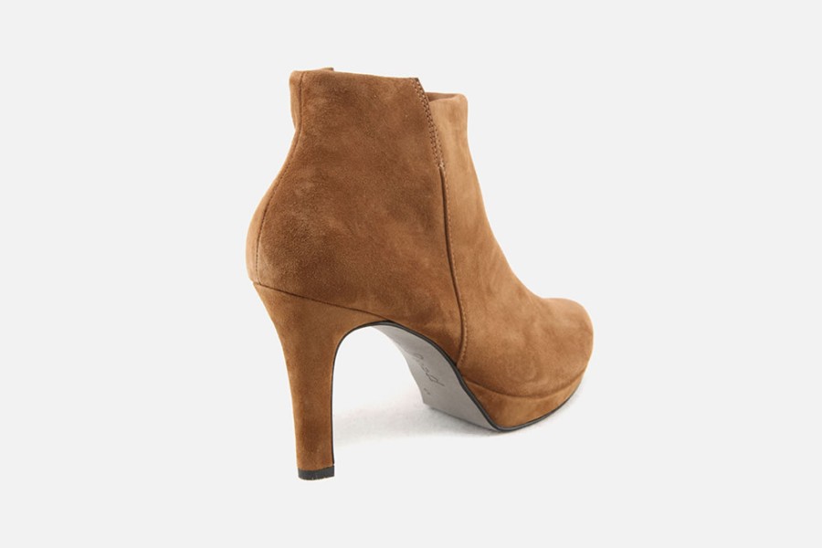Women Paul Green | Paul Green - Perris D Caramel Ankle Boots On Labotte