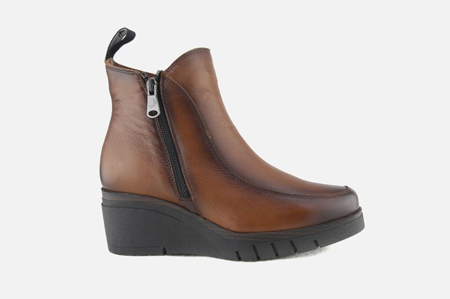 Women Paula Urban | Paula Urban - Montagnac Tabacco Vintage Ankle Boots On Labotte