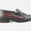 Women Paul Green | Paul Green - Paradoxe Burgundy Loafers On Labotte