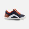 Boys Acebos | Acebos - Anselme Navy Orange Lace-Up Shoes On Labotte