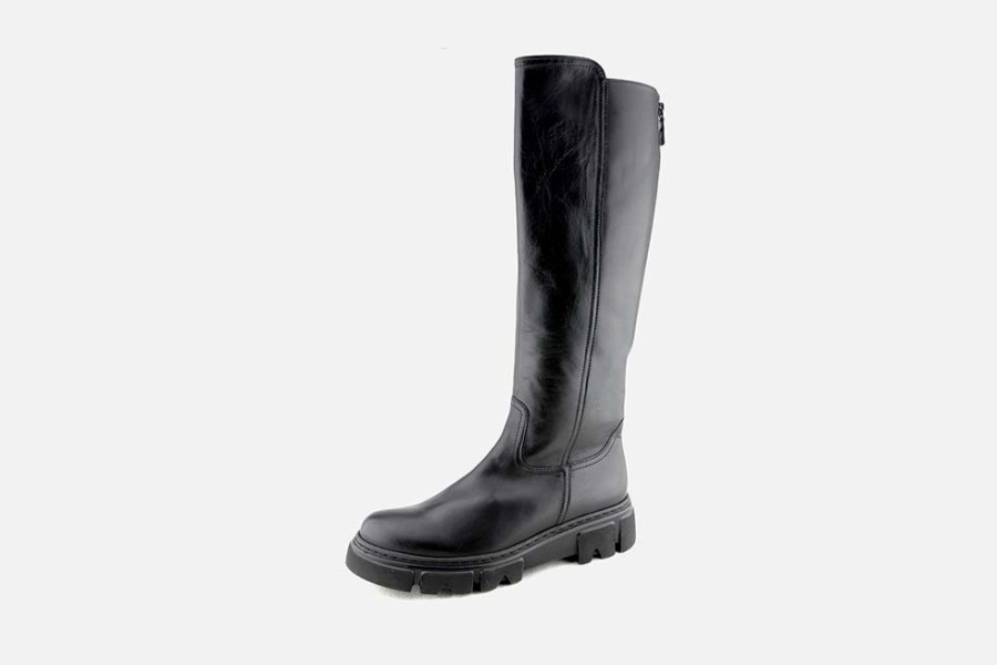 Women Gabor | Gabor - Hoya Lisse Noir Boots On Labotte