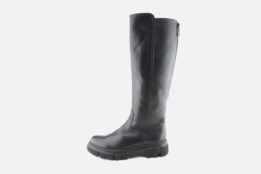 Women Gabor | Gabor - Hoya Lisse Noir Boots On Labotte