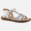 Girls Acebos | Acebos - Albane Silver Glitter Sandals On Labotte