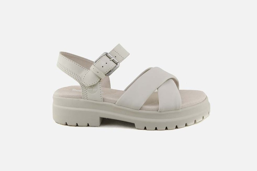 Women Timberland | Timberland - London Vibe Sandal White Sandals On Labotte