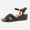 Women Geox | Geox - Ischia Sandale All Black Sandals On Labotte