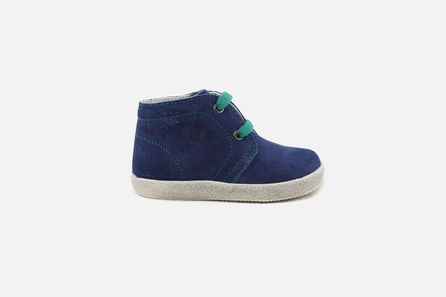 Girls Falcotto | Falcotto - Pilote Blue Green Lace-Up Boots On Labotte