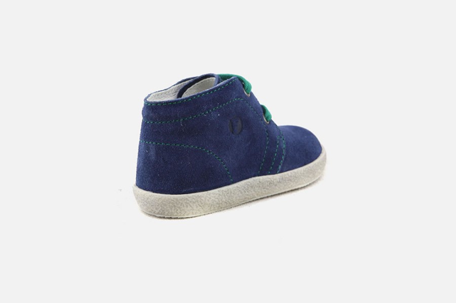 Girls Falcotto | Falcotto - Pilote Blue Green Lace-Up Boots On Labotte