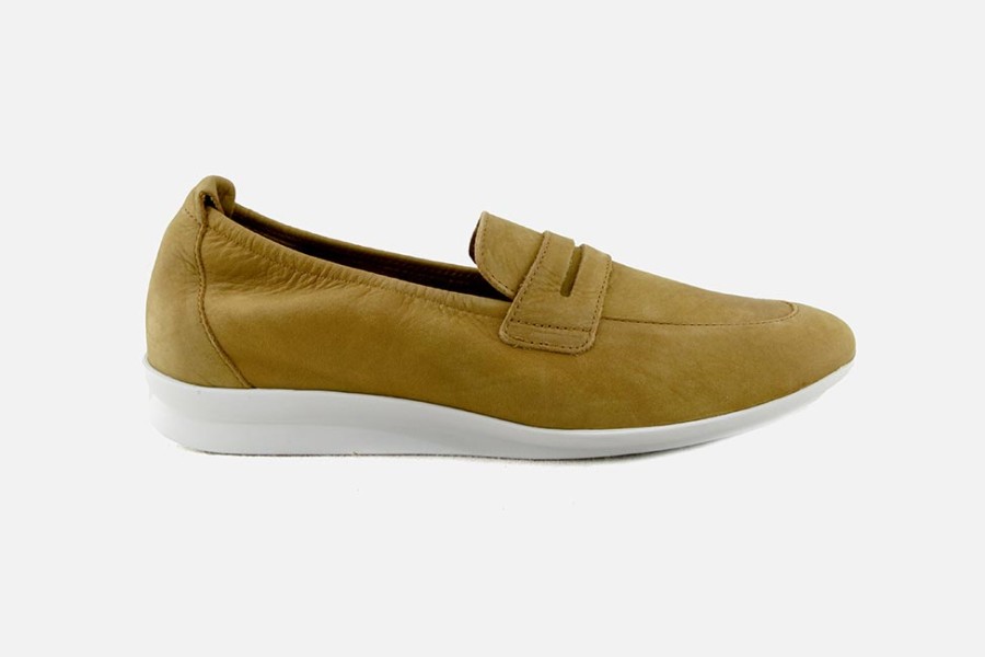 Women Arche | Arche - Nasana Camel Loafers On Labotte