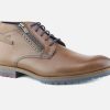 Men Fluchos | Fluchos - Avenue Zip Camel Lace-Up Boots On Labotte